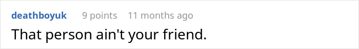 A comment on teen forced to eat what she doesn't want, stating 'That person ain't your friend.' A comment on teen forced to eat what she doesn't want, stating 'That person ain't your friend.'