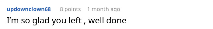 A concise comment about a woman questioning her fiancé's upset about football, saying I'm so glad you left. A concise comment about a woman questioning her fiancé's upset about football, saying I'm so glad you left.