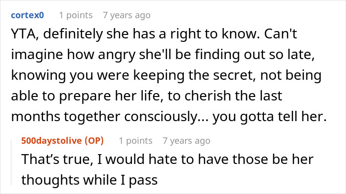 A husband plans to spring huge and sad news to wife after a trip of a lifetime, receiving a YTA comment. A husband plans to spring huge and sad news to wife after a trip of a lifetime, receiving a YTA comment.