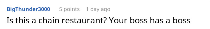 Question asking if it is a chain restaurant regarding the 17YO and bullying claims. Question asking if it is a chain restaurant regarding the 17YO and bullying claims.