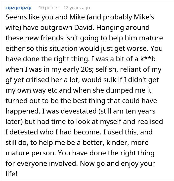Friends save woman from misery; she talks herself into breaking up with her childish BF. Friends save woman from misery; she talks herself into breaking up with her childish BF.