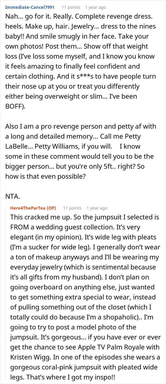 Woman Plans To Upstage Jealous SIL At Her Own Wedding After She's Excluded Due To Losing Weight Woman Plans To Upstage Jealous SIL At Her Own Wedding After She's Excluded Due To Losing Weight