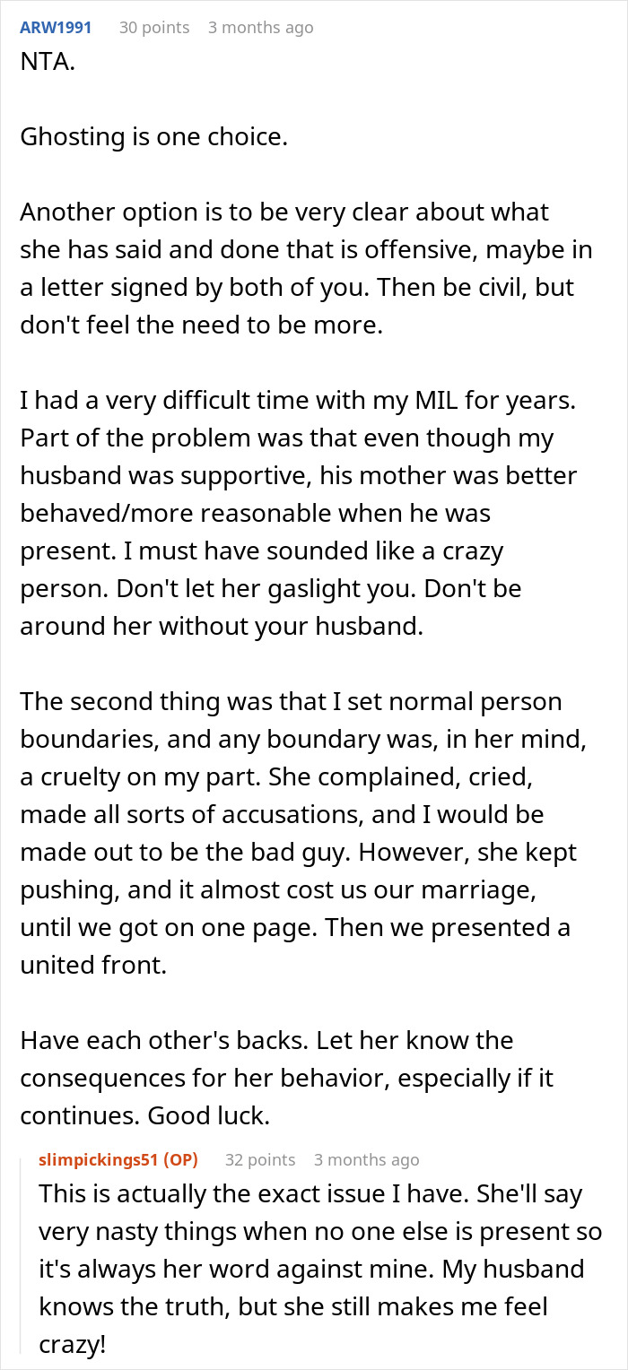 A screenshot of a reddit comment about MIL turning pregnancy into a competition and showing no sympathy for miscarriage. A screenshot of a reddit comment about MIL turning pregnancy into a competition and showing no sympathy for miscarriage.