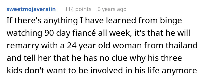 A humorous comment about a pregnant woman's nasty surprise from her boyfriend, referencing a TV show. A humorous comment about a pregnant woman's nasty surprise from her boyfriend, referencing a TV show.