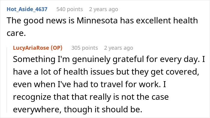 A screenshot showing comments about a teen escaping a controlling mom, mentioning Minnesota health care. A screenshot showing comments about a teen escaping a controlling mom, mentioning Minnesota health care.