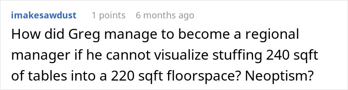 A screenshot of a Reddit comment discussing a boss's stupid idea preventing customers from entering the store. A screenshot of a Reddit comment discussing a boss's stupid idea preventing customers from entering the store.