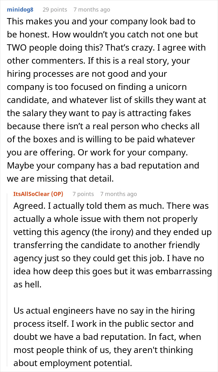 A Reddit comment thread where a user criticizes a company's hiring processes and bad reputation related to a scam.