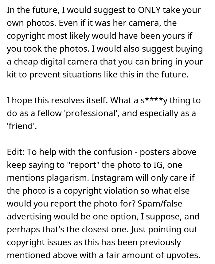Internet advice helps a woman who trusts her older friend but gets used, solving her problem.