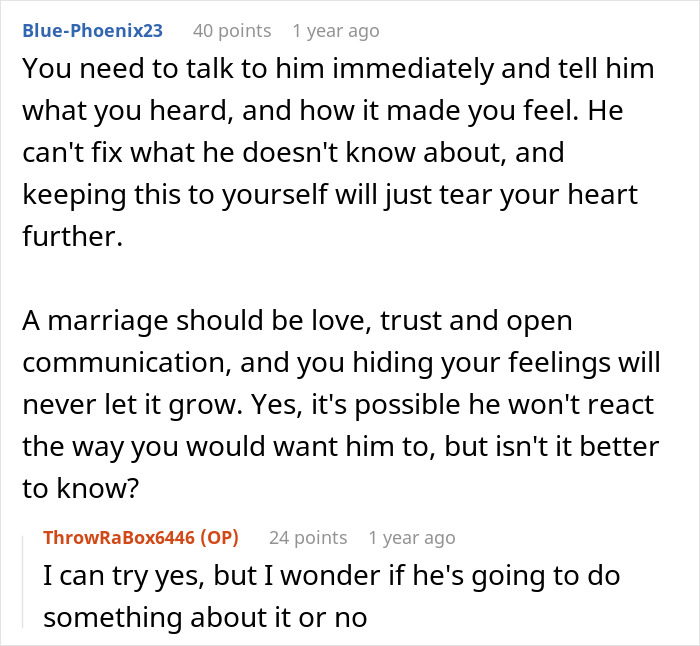 A woman looking at husband's old pics with ex and overhearing things that make it worse, with advice from a user. A woman looking at husband's old pics with ex and overhearing things that make it worse, with advice from a user.