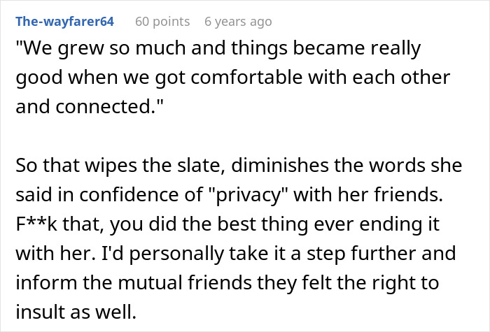 A comment section user gives advice on thinking he has finally met the one.