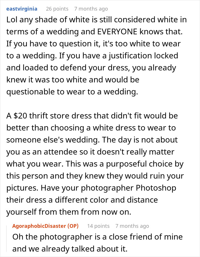 Wedding Guest Claims She Had &ldquo;Nothing Else To Wear,&rdquo; Bride Isn&rsquo;t Buying Her Excuse