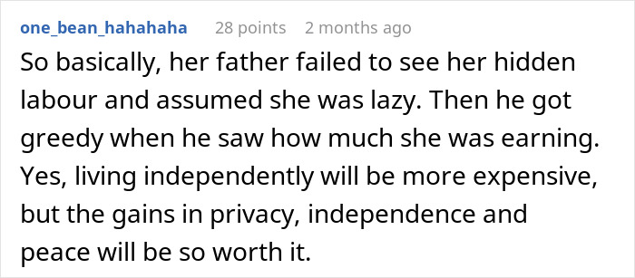 Dad Asks For $1K A Month While Daughter Covers Chores And Utilities, She Chooses The Door Instead Dad Asks For $1K A Month While Daughter Covers Chores And Utilities, She Chooses The Door Instead