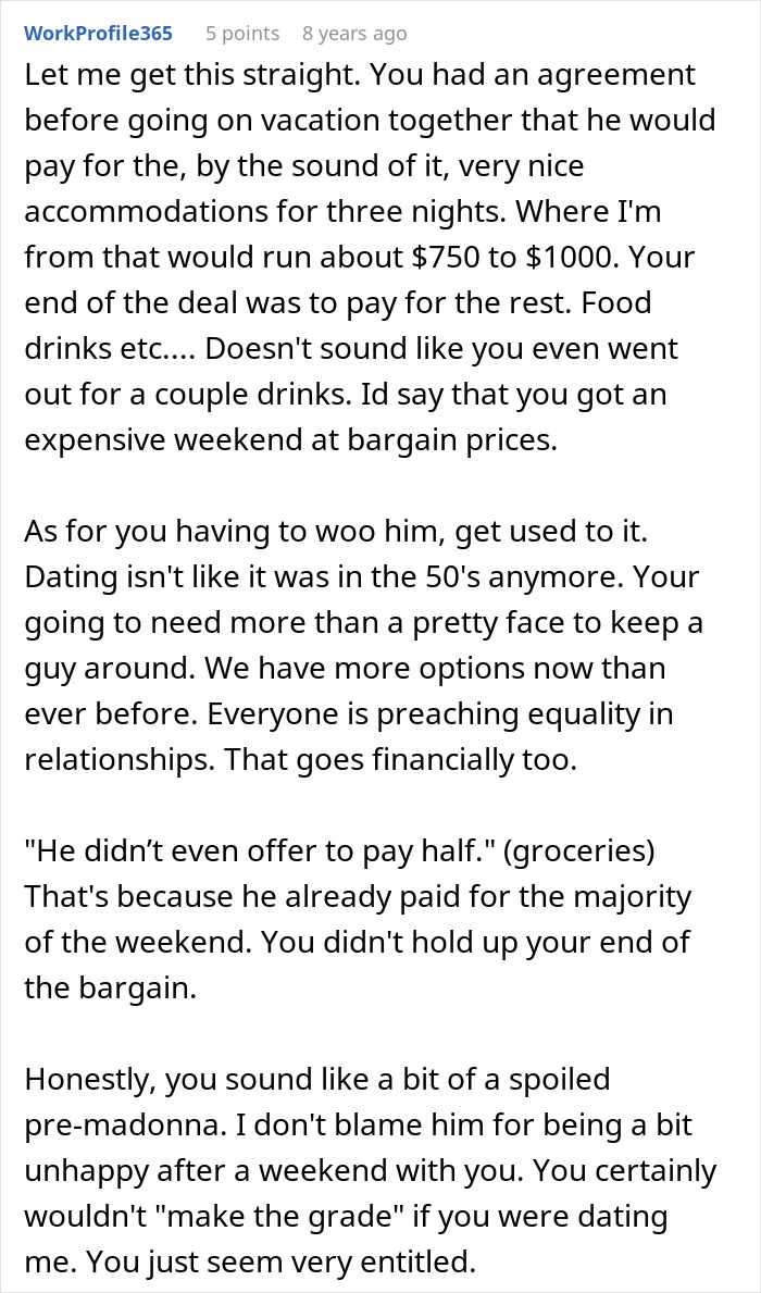 Woman Ends Things Before They Even Officially Start After One Trip With BF: “Lesson Learned” Woman Ends Things Before They Even Officially Start After One Trip With BF: “Lesson Learned”