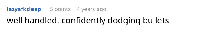 A user comment saying well handled, referencing the girlfriend's reaction to the cruel prank. A user comment saying well handled, referencing the girlfriend's reaction to the cruel prank.