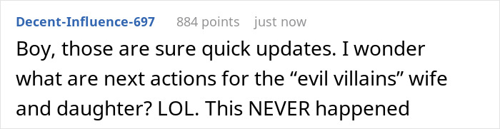 Screenshot of Reddit comment about college fund, daughter, aunt, and homewrecker. Screenshot of Reddit comment about college fund, daughter, aunt, and homewrecker.