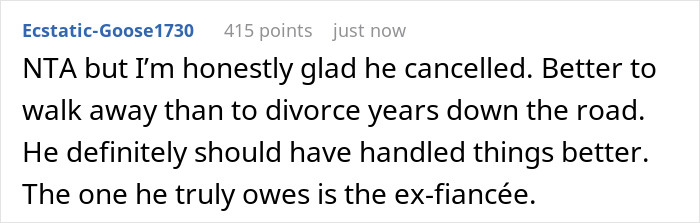 A comment on a groomsman wanting back money after the wedding was canceled for another woman. A comment on a groomsman wanting back money after the wedding was canceled for another woman.