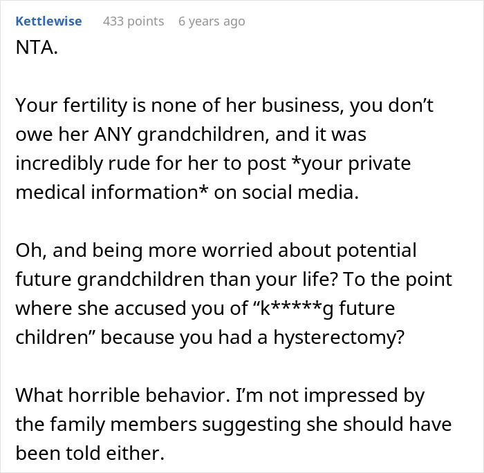 Woman Hides Hysterectomy From MIL For 18 Months, All Hell Breaks Loose When She Finally Finds Out Woman Hides Hysterectomy From MIL For 18 Months, All Hell Breaks Loose When She Finally Finds Out