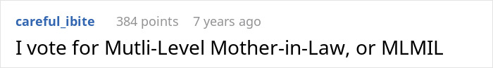 A comment about MIL putting essential oils in Thanksgiving holiday dishes, suggesting the term MLMIL for Multi-Level Mother-in-Law. A comment about MIL putting essential oils in Thanksgiving holiday dishes, suggesting the term MLMIL for Multi-Level Mother-in-Law.