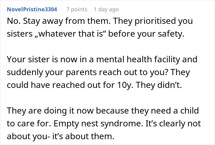 Guy Can't Believe Parents Want To Reconcile After They Ignored His Sister's Mental Health To Dangerous Levels Guy Can't Believe Parents Want To Reconcile After They Ignored His Sister's Mental Health To Dangerous Levels