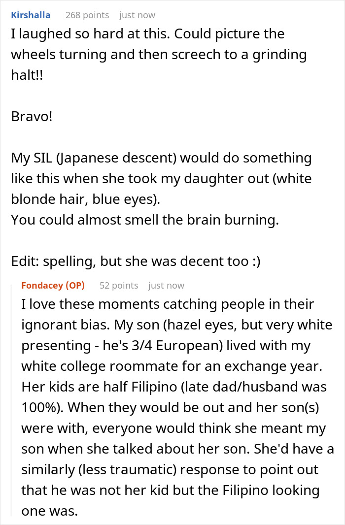 A mixed-race mom invents family scandals, sharing another story about misidentifying a blue-eyed kid. A mixed-race mom invents family scandals, sharing another story about misidentifying a blue-eyed kid.