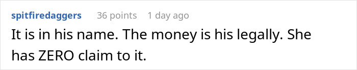A Reddit comment asserting the mom has zero claim to her son's long-lost money, as it's legally his. A Reddit comment asserting the mom has zero claim to her son's long-lost money, as it's legally his.