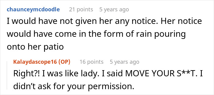 Neighbors Throw A Fit About Woman Cleaning Porch, She Maliciously Complies With HOA’s Response Neighbors Throw A Fit About Woman Cleaning Porch, She Maliciously Complies With HOA’s Response