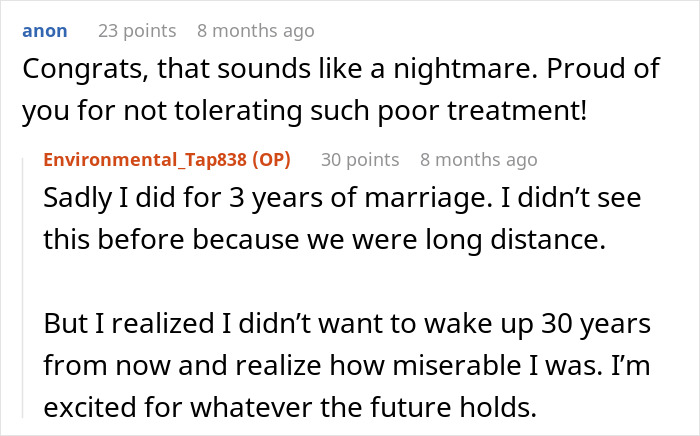 A woman expresses relief after leaving her marriage where she felt like the third wheel due to her MIL. A woman expresses relief after leaving her marriage where she felt like the third wheel due to her MIL.