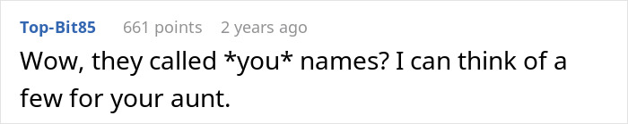 A screenshot of a comment from a man who is angry at his aunt for asking him money. A screenshot of a comment from a man who is angry at his aunt for asking him money.
