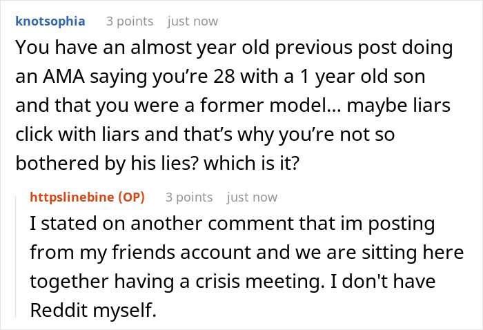 Reddit comments discussing the girlfriend's past posts, questioning her confusion about the guy pretending to be younger. Reddit comments discussing the girlfriend's past posts, questioning her confusion about the guy pretending to be younger.