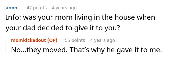 Man refuses to house his mom after her harassment of his wife's trauma. Online comments discuss the situation.