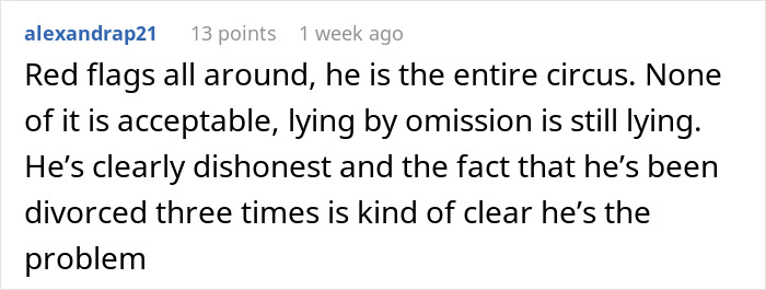 A comment about BF leaving out crucial detail on his 10-day trip, GF connects the dots herself.