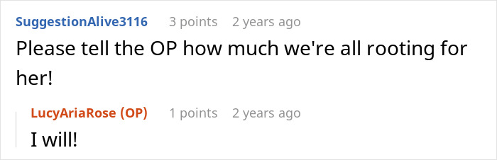 Reddit comment showing community support for the teen escaping controlling mom. Reddit comment showing community support for the teen escaping controlling mom.