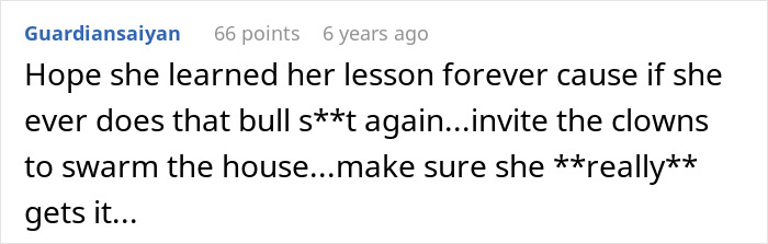 Woman mocks relative's fear of toxic uncle, should learn her lesson forever with clowns.