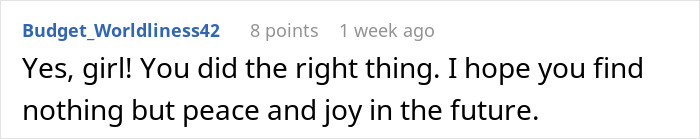 A Reddit comment supporting a GF who connected the dots about her BF's crucial trip detail.