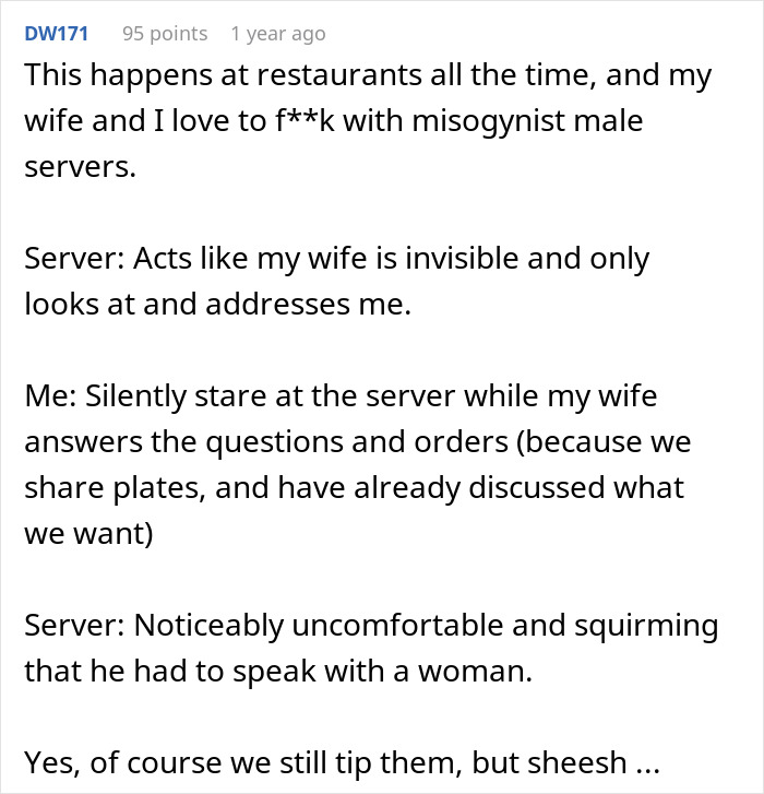 Customer Asks For A Man Instead, Gets A Lesson He Won't Forget Customer Asks For A Man Instead, Gets A Lesson He Won't Forget