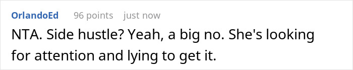 A comment on a travel influencer lying about solo trips and budget, stating she's looking for attention and lying. A comment on a travel influencer lying about solo trips and budget, stating she's looking for attention and lying.