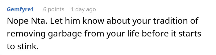 A comment advising a girlfriend to remove the man from her life, realizing marriage is a huge mistake.