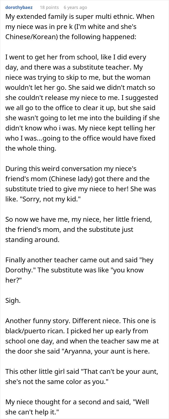 A comment sharing personal experiences of racial profiling, relating to the story of a guy accused of trying to kidnap his own stepson. A comment sharing personal experiences of racial profiling, relating to the story of a guy accused of trying to kidnap his own stepson.