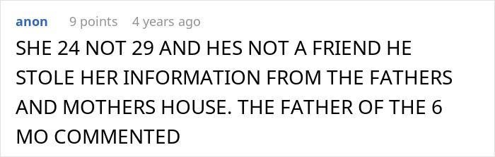 A Reddit comment from someone clarifying details about the friend's nanny situation. Friend tells the dark truth.