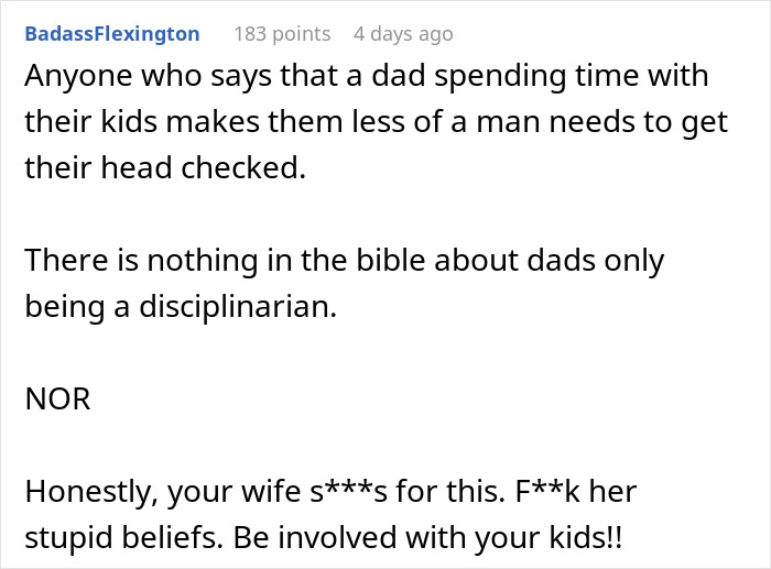 Christian Guy Agrees To Strict Gender Roles In The Family, Upset Wife Actually Enforces Them