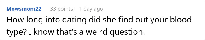 A comment about donating a kidney to BIL, asking about blood type in dating. A comment about donating a kidney to BIL, asking about blood type in dating.