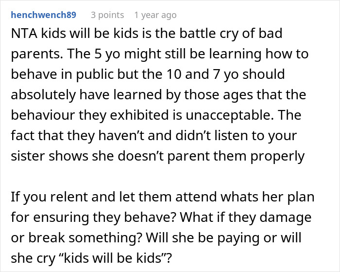 Bride Refuses To Gamble With Her Wedding After Sister Fails To Parent Her Wild Children: “Kids Will Be Kids” Bride Refuses To Gamble With Her Wedding After Sister Fails To Parent Her Wild Children: “Kids Will Be Kids”