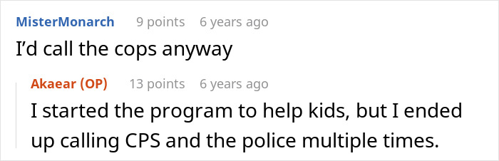 Comment about calling police and CPS due to an entitled mom treating community class like free daycare. Comment about calling police and CPS due to an entitled mom treating community class like free daycare.
