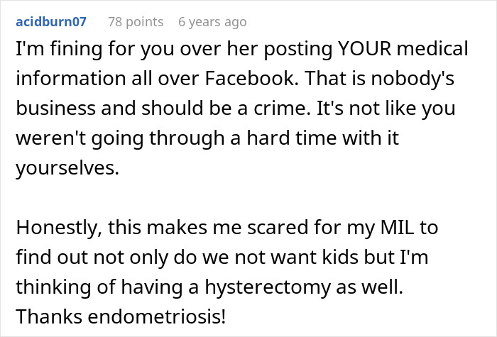 Woman Hides Hysterectomy From MIL For 18 Months, All Hell Breaks Loose When She Finally Finds Out Woman Hides Hysterectomy From MIL For 18 Months, All Hell Breaks Loose When She Finally Finds Out