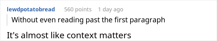 A screenshot of a Reddit comment about the bride forbidding a bro from wearing a dress to a wedding. A screenshot of a Reddit comment about the bride forbidding a bro from wearing a dress to a wedding.