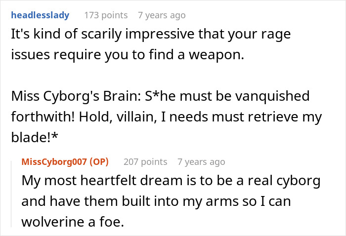 A Reddit comment section where users discuss the crazy MIL and her past witching around behavior.