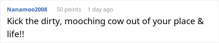 A comment about a woman taking revenge on her boyfriend, telling to remove her from his place and life. A comment about a woman taking revenge on her boyfriend, telling to remove her from his place and life.