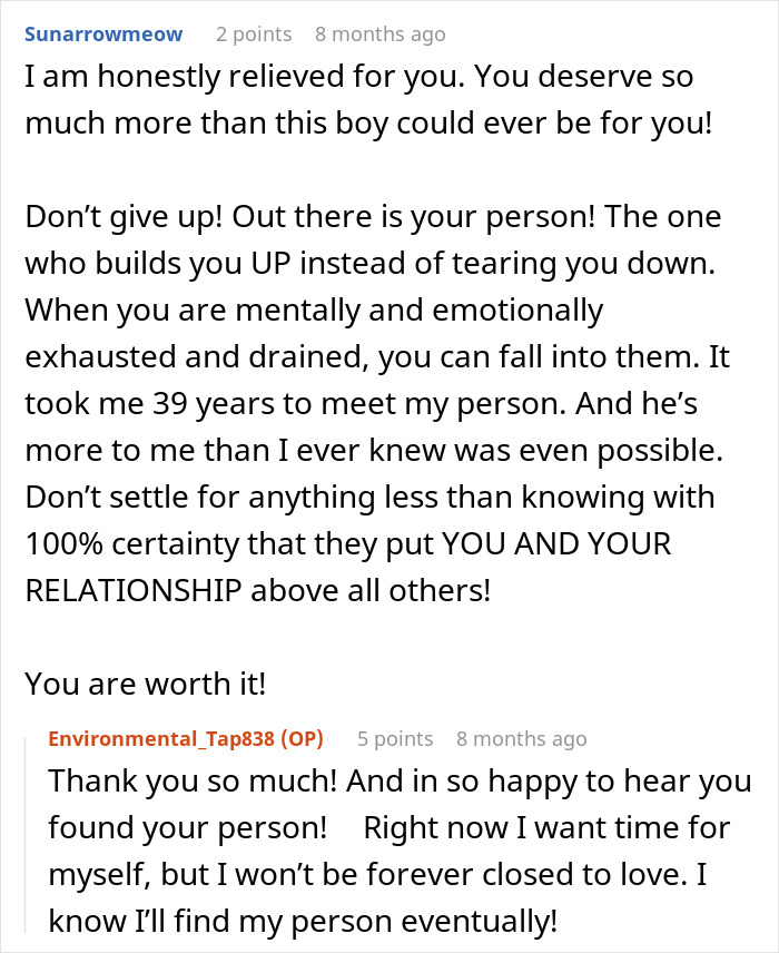 A comment offering support to a woman feeling like the third wheel in her own marriage. A comment offering support to a woman feeling like the third wheel in her own marriage.