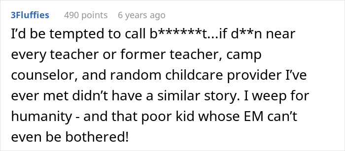 A screenshot of a Reddit comment on entitled moms treating community class like free daycare and similar childcare stories. A screenshot of a Reddit comment on entitled moms treating community class like free daycare and similar childcare stories.
