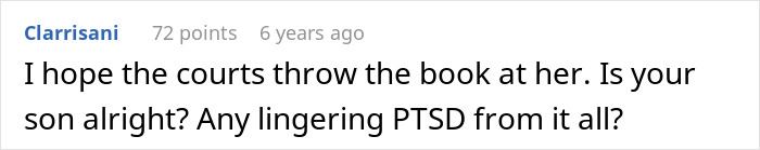 A comment hoping for legal action against the Old Karen who accused a dad of kidnapping his own stepson. A comment hoping for legal action against the Old Karen who accused a dad of kidnapping his own stepson.